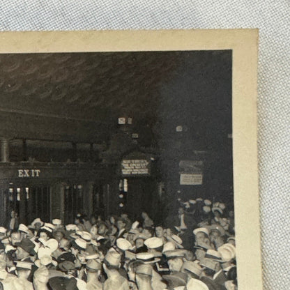 Vintage Railroad Station Photograph Washington DC Crowd Photo