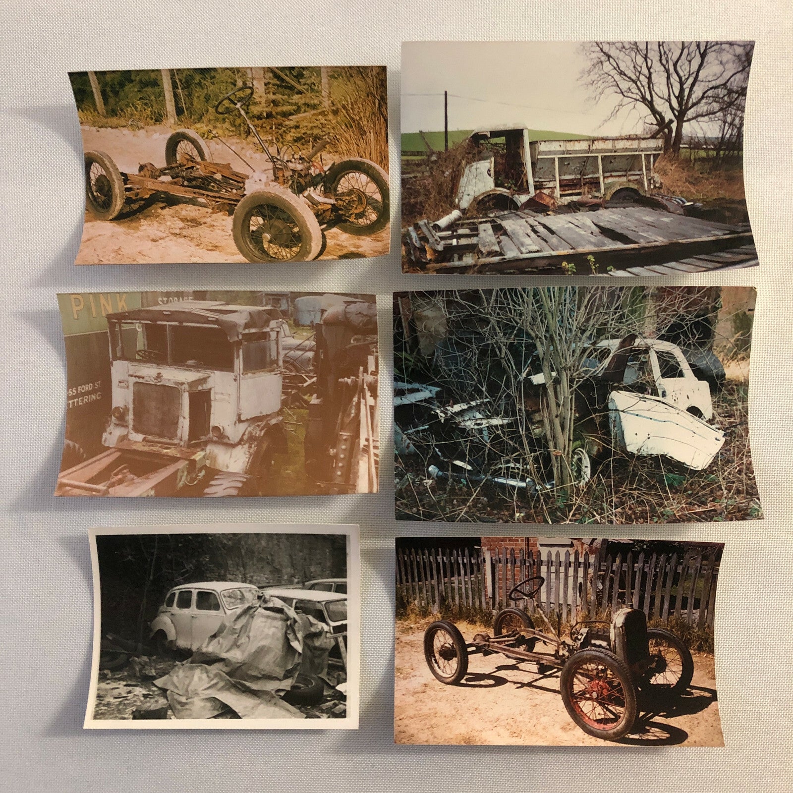 Vintage Austin Barn Find Junk Yard Car Truck Part Photo Photograph Lot of 30