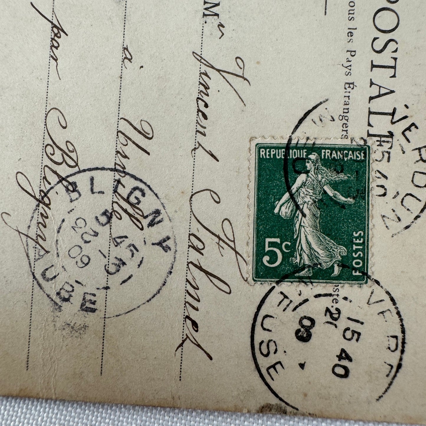 Vintage Zeppelin Airship Dirigible Postcard Post Card French Ville de Paris