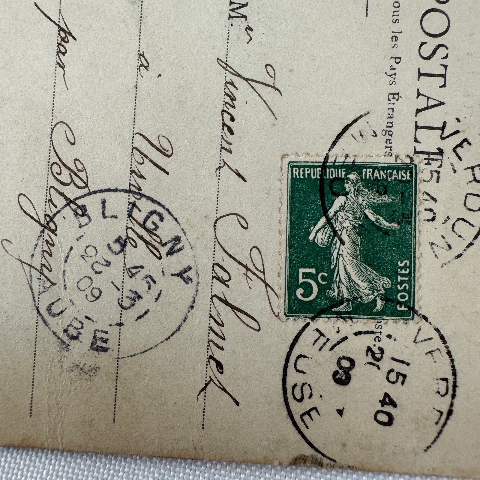 Vintage Zeppelin Airship Dirigible Postcard Post Card French Ville de Paris