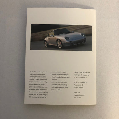 Porsche 911 Sales Brochure Catalog GERMAN TEXT Coupe Cabriolet Targa 4 4S Turbo