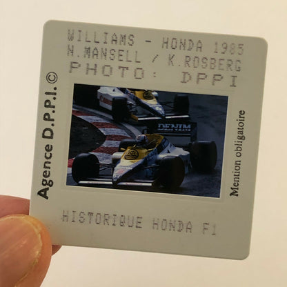 Williams Honda 1985 Nigel Mansell + DPPI 35MM Press Photo Slide Honda F1 Racing 