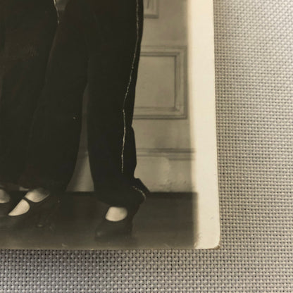 Circus Performers with Bicycle Real Photo Postcard Post Card RPPC