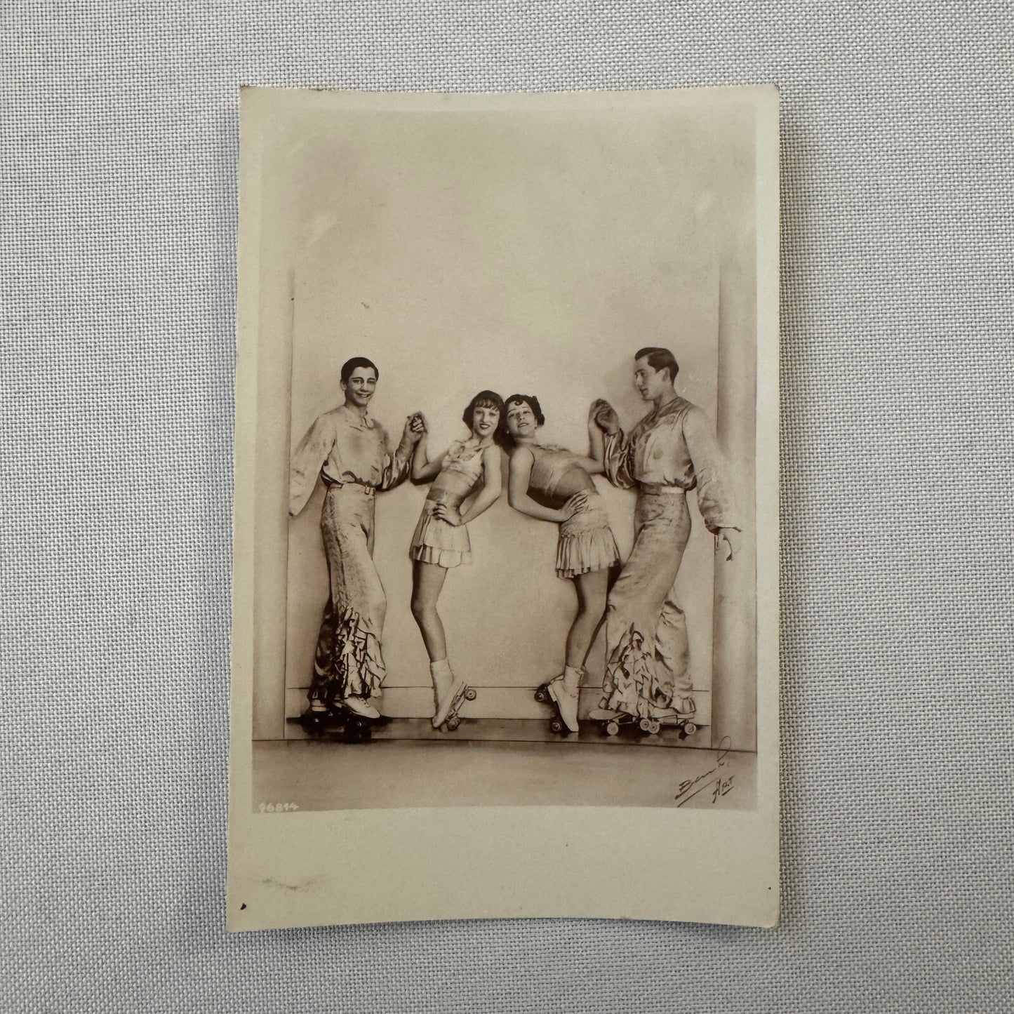 Circus Rollerskating Roller Skate Circus Act Photo Photograph Postcard Vintage