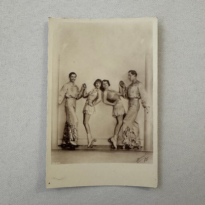 Circus Rollerskating Roller Skate Circus Act Photo Photograph Postcard Vintage