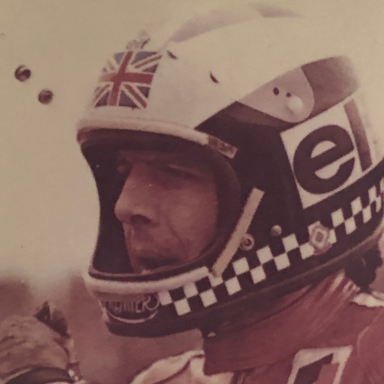 Vintage Motorcycle Racing Photo photograph Snapshot Phil Read ELF Racing