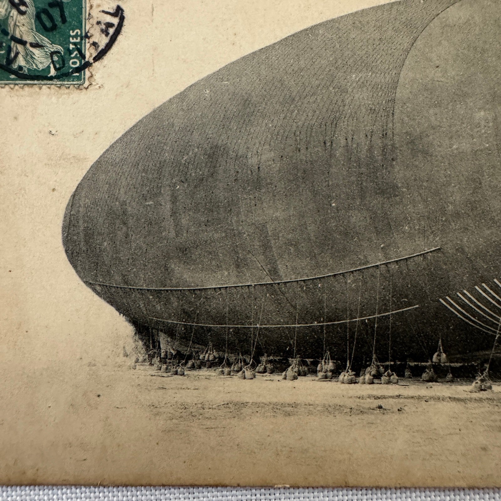 Vintage Zeppelin Airship Dirigible America Postcard Post Card French North Pole