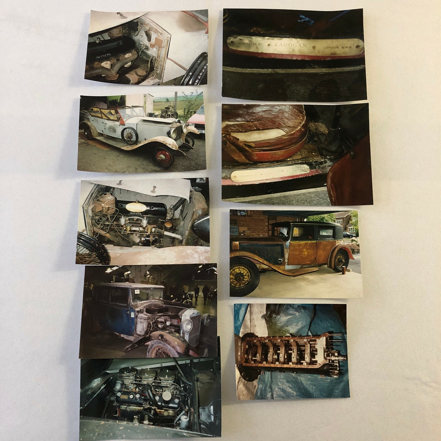 Vintage Invicta Car Barn Find Junk Yard Car Part Photo Photograph Lot of 9 