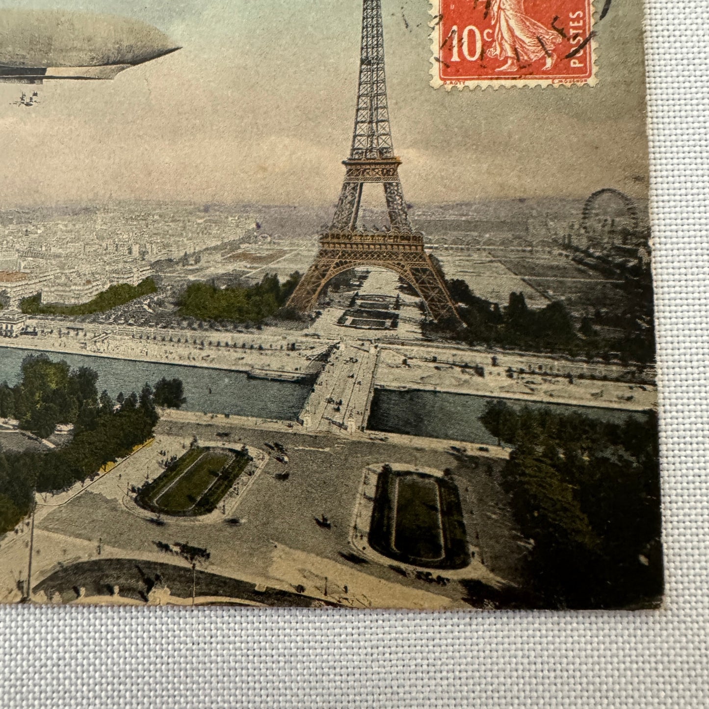 Vintage Zeppelin Airship Dirigible Postcard Post Card French La Republique