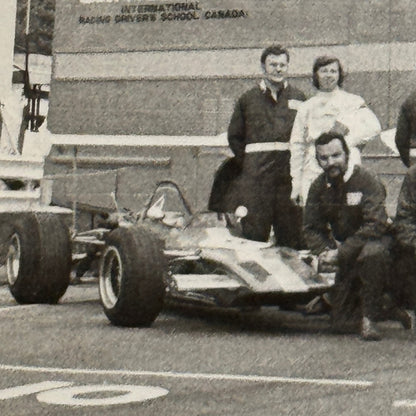 Vintage Car Racing Photo Jim Russell Racing Team Transporter Drivers Photograph