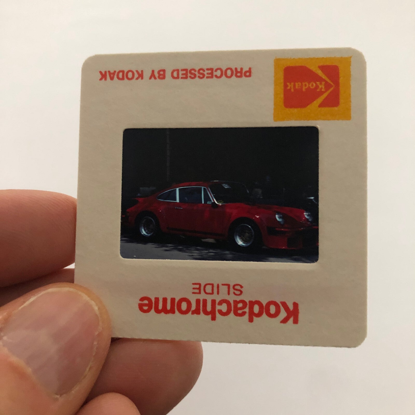 Porsche 911 Car 35mm Photo Slide Vintage 1981