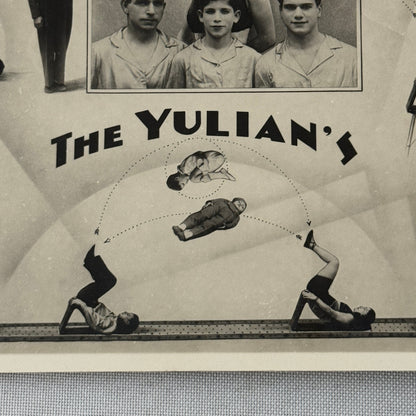 Vintage Circus Acrobat Tumbling Act Photo Photograph 1938 The Yulians