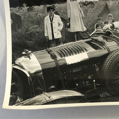 Antique Bentley Car with Church Clergy Press Photo Photograph Print 
