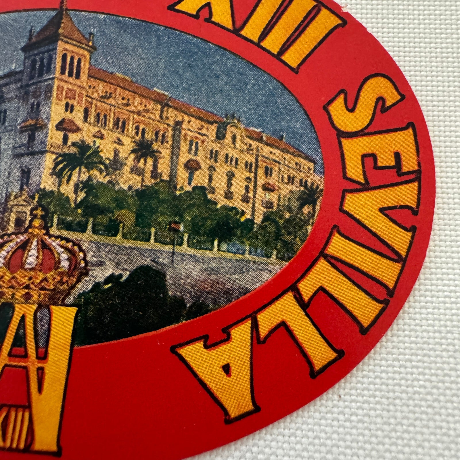 Vintage Hotel Alfonso XIIII Sevilla Spain Travel Luggage Label