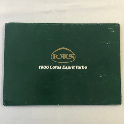 1986 Lotus Esprit Turbo Sales Brochure Vintage FRENCH TEXT
