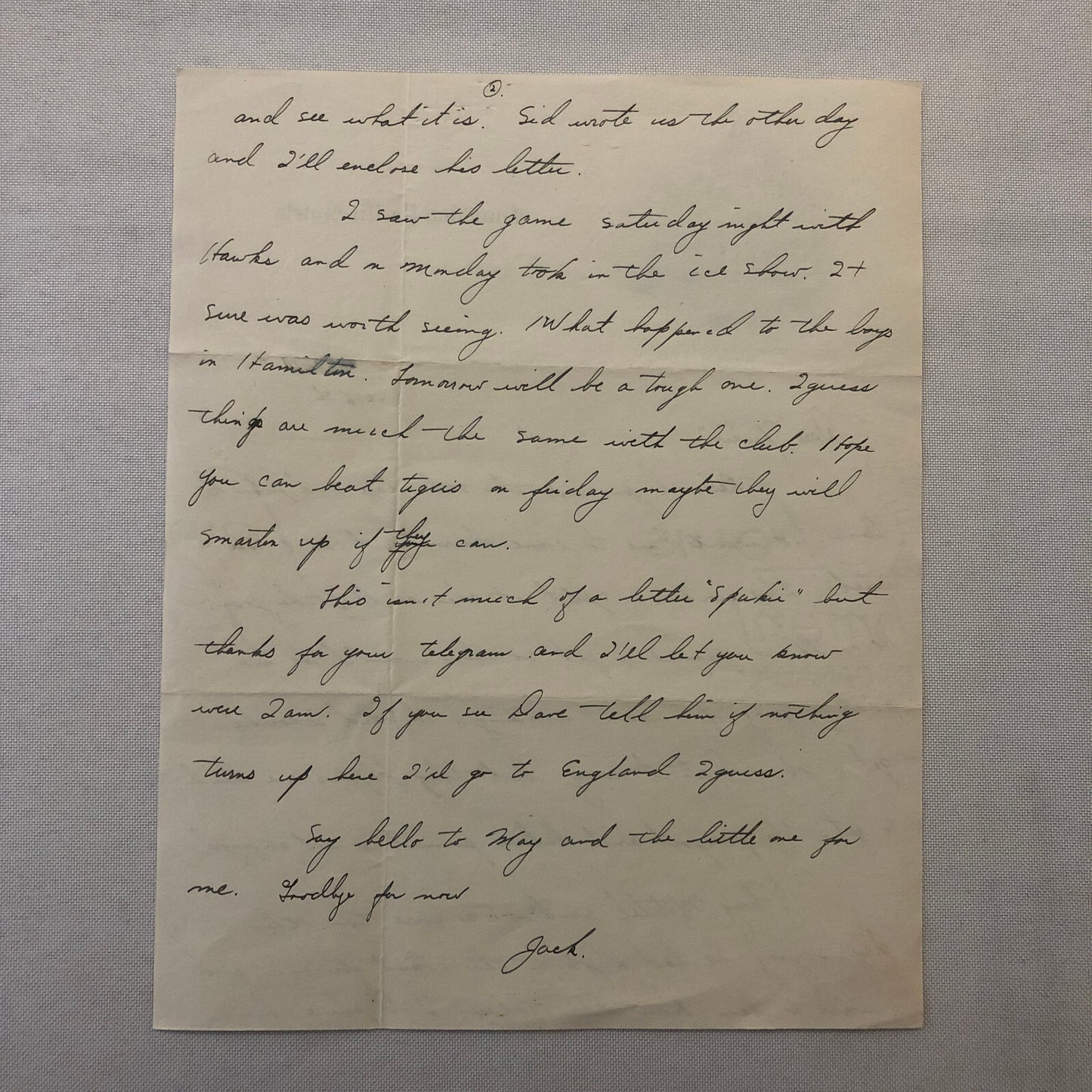 Royal York Hotel Toronto Letterhead Letter Hockey Player Detroit Red Wings Scout