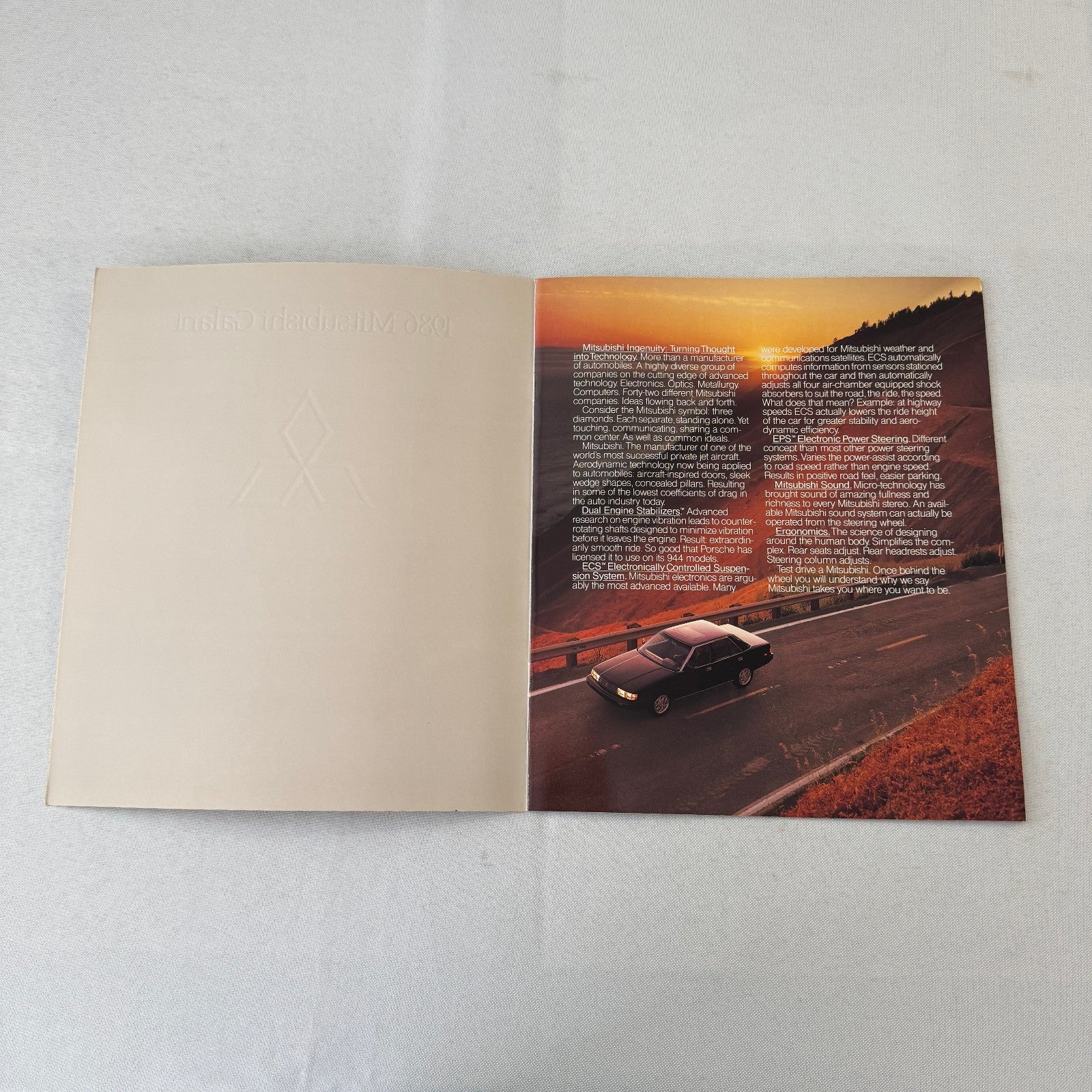 1986 Mitsubishi Galant Car Sales Brochure Catalog Advertising