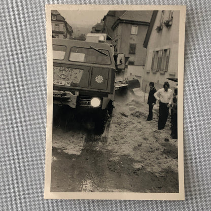 Vintage Disaster Photo Snow Storm Flood Germany Cars People Lot of 7