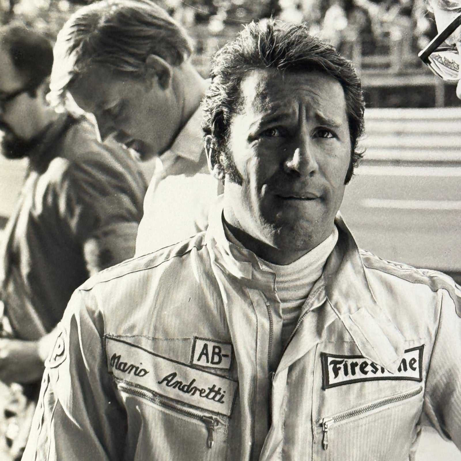 Vintage Mario Andretti Racing Driver Photo Photograph Print Motorsport