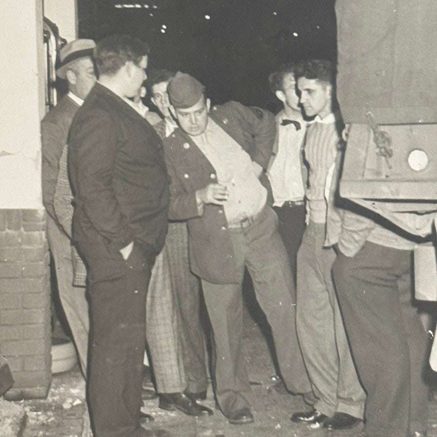Vintage Photograph Amoco Gas Pump Truck Crash Wreck Photo