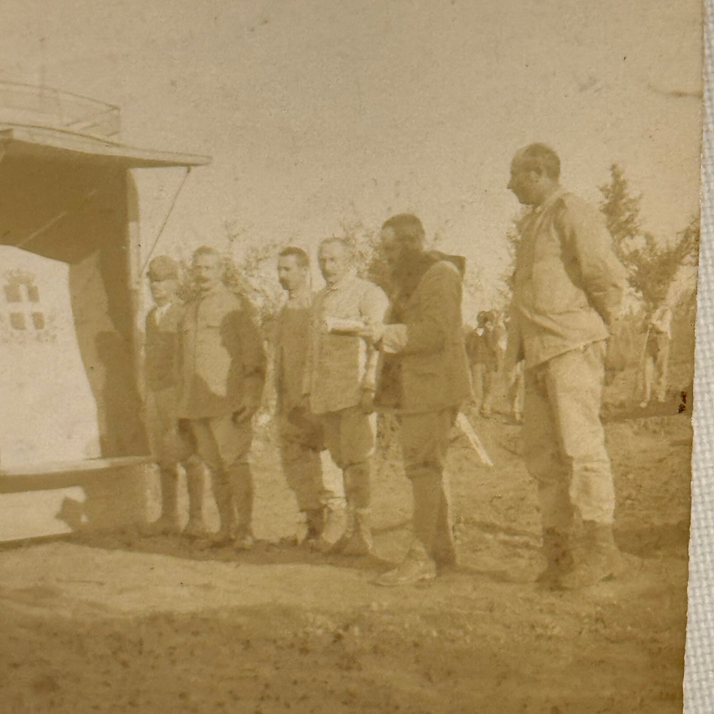 Vintage Photograph Photo Antique Military Ambulance People Soldiers