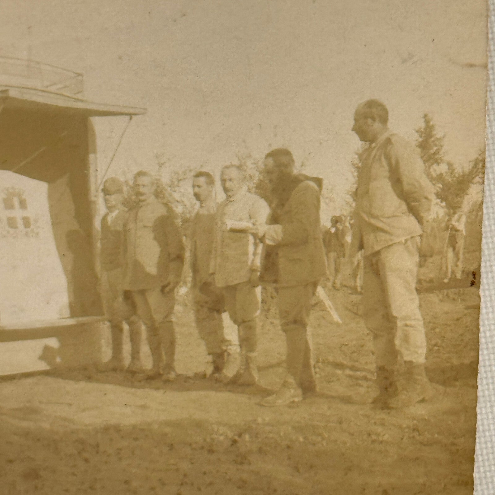 Vintage Photograph Photo Antique Military Ambulance People Soldiers