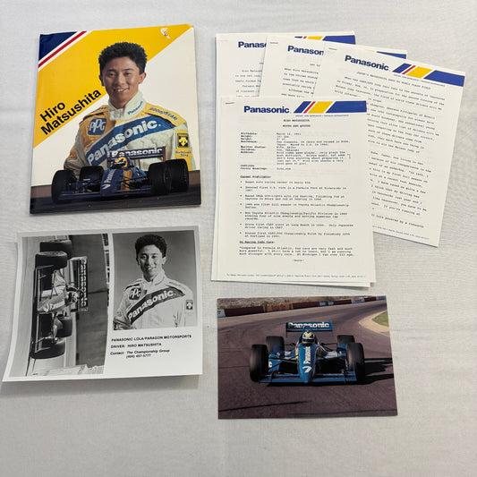 Hiro Matsushita CART Indy Car Racing Driver Press Kit Panasonic Team 1991