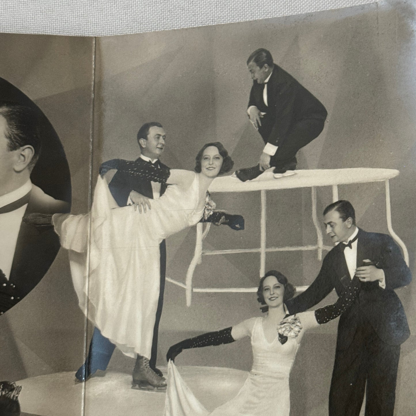 Vintage Circus Rollerskating Roller Skate Act Photo Photograph Helen Bob Laenge