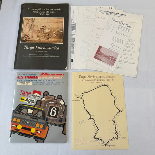 Vintage Targa Florio Literature Lot Program Press Kit Folder Racing Motorsport