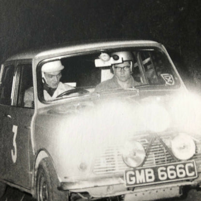 Vintage Austin MINI Racing Car Photo Photograph Print - Rally Rallye Car ? 
