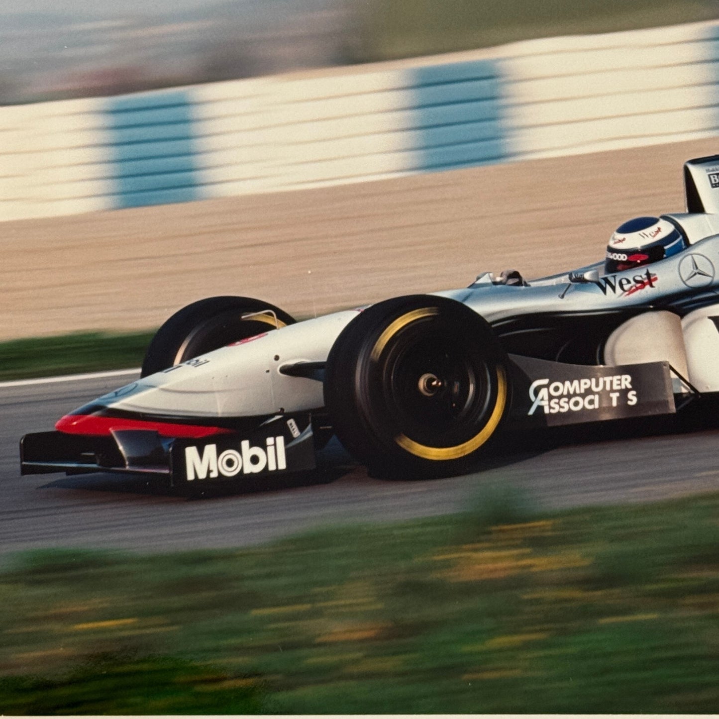 Mika Hakkinen Marlboro McLaren Mercedes Racing Driver Photo Photograph 1997