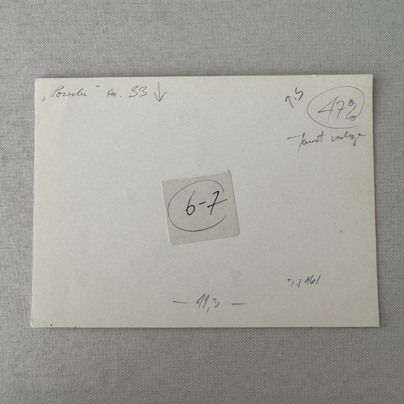 Porsche Racing Car Engine Photo Photograph Print Unidentified