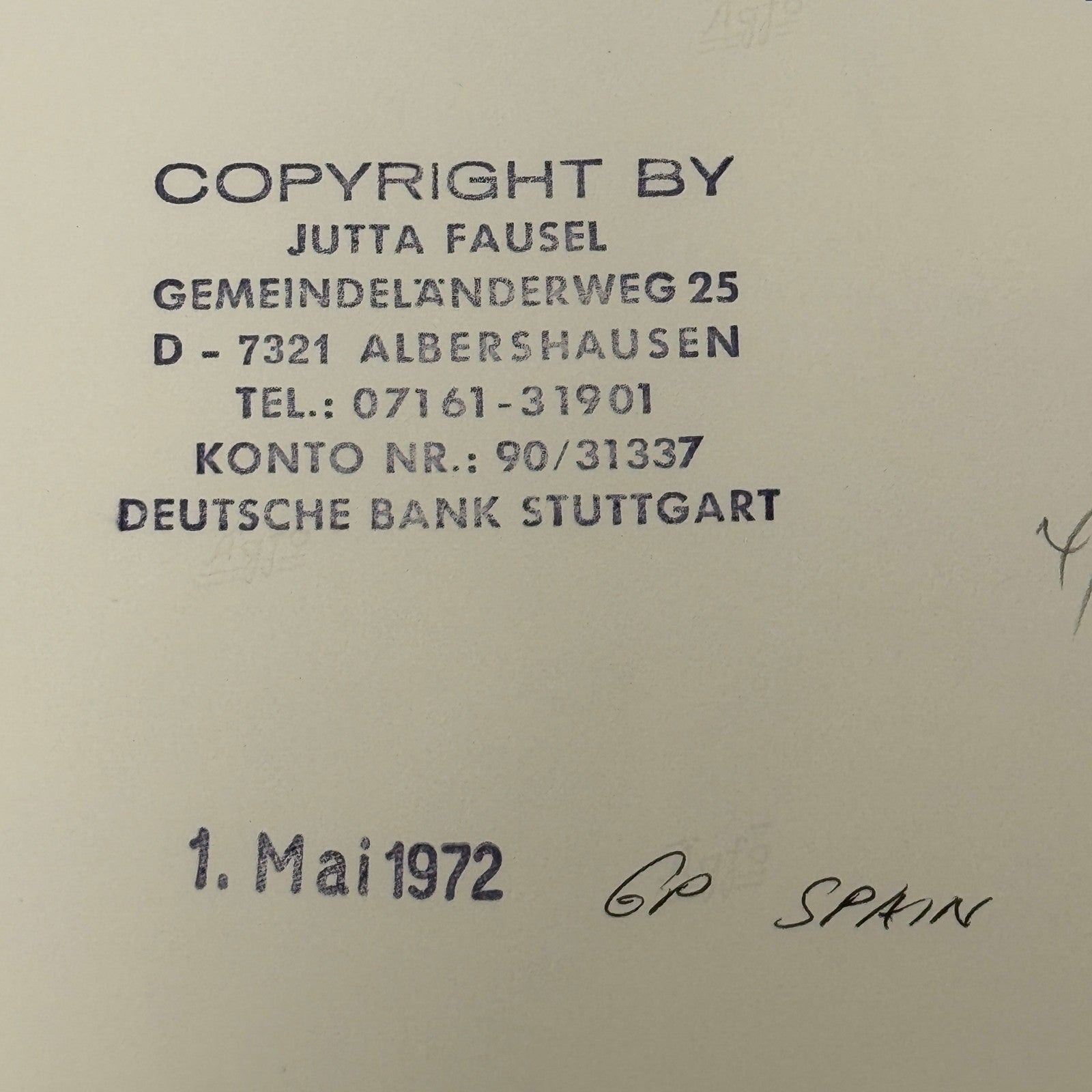 Vintage Racing Photo Niki Lauda 1972 Spanish Grand Prix Spain Motorsport