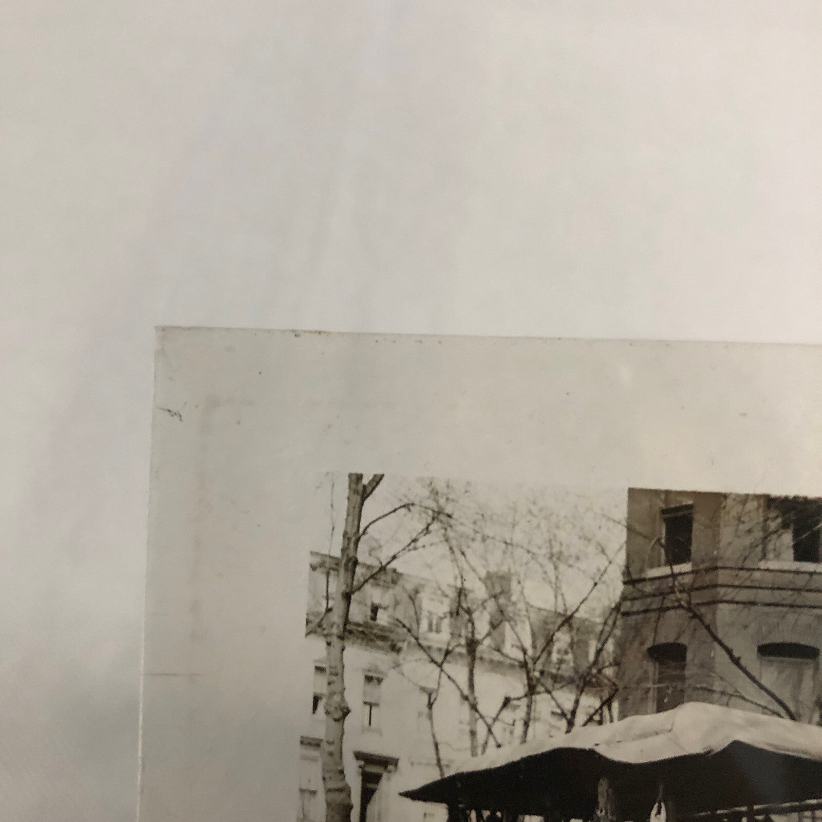 Antique Glass Plate Lantern Slide Photo Horse Drawn Wagon Vendor Cart