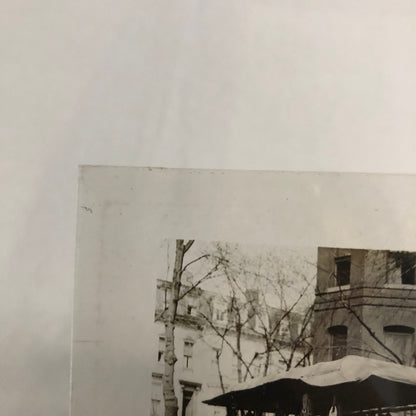 Antique Glass Plate Lantern Slide Photo Horse Drawn Wagon Vendor Cart