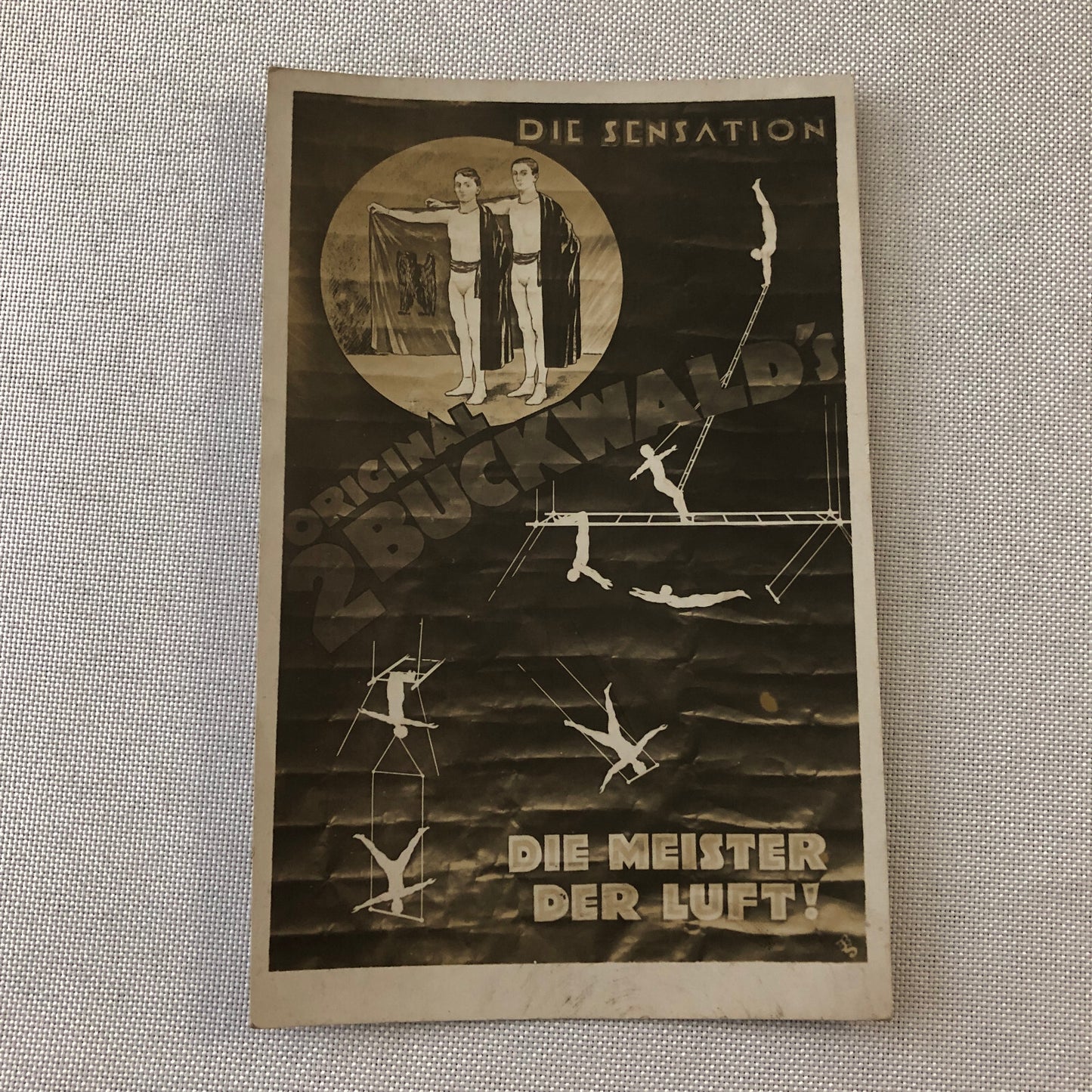 Circus Acrobat Performer Act Postcard Post Card Vintage 2 Buckwalds German