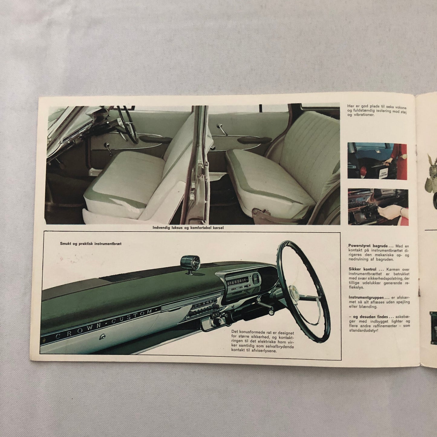 Vintage Toyota Crown Station Wagon Car Sales Brochure Catalog DANISH TEXT