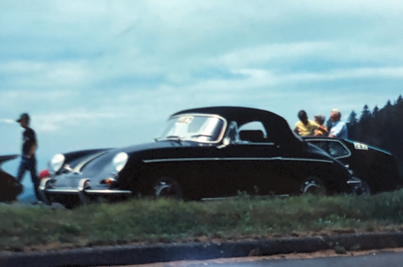 Porsche 356 Convertible Cabriolet Car 35mm Photo Slide Vintage 1981