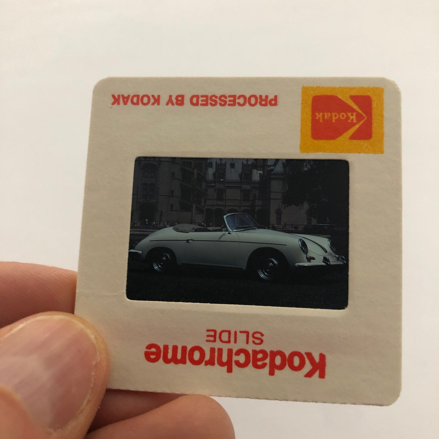 Porsche 356 Cabriolet Convertible 35mm Photo Slide Vintage 1981