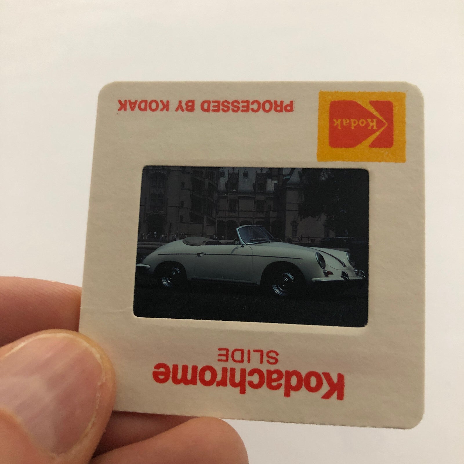 Porsche 356 Cabriolet Convertible 35mm Photo Slide Vintage 1981