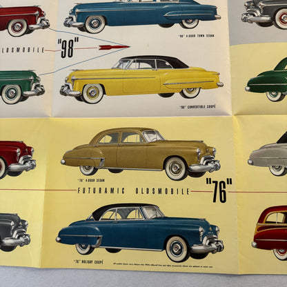 Oldsmobile Sales Brochure Catalog 76 88 98 Coupe Sedan Convertible 1950 1951