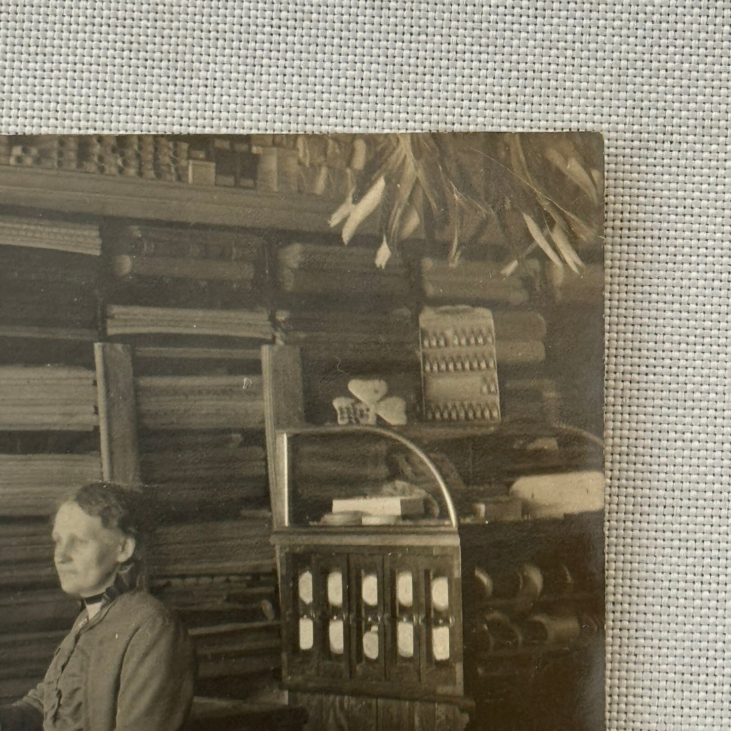 Vintage Photo Photograph Women in Fabric Store Business Occupational