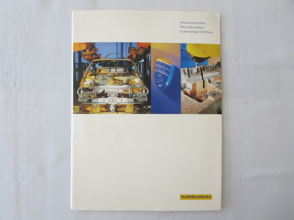2000 Wilhelm KARMANN GmbH Karmann Coupe Convertible Press Kit Brochure 