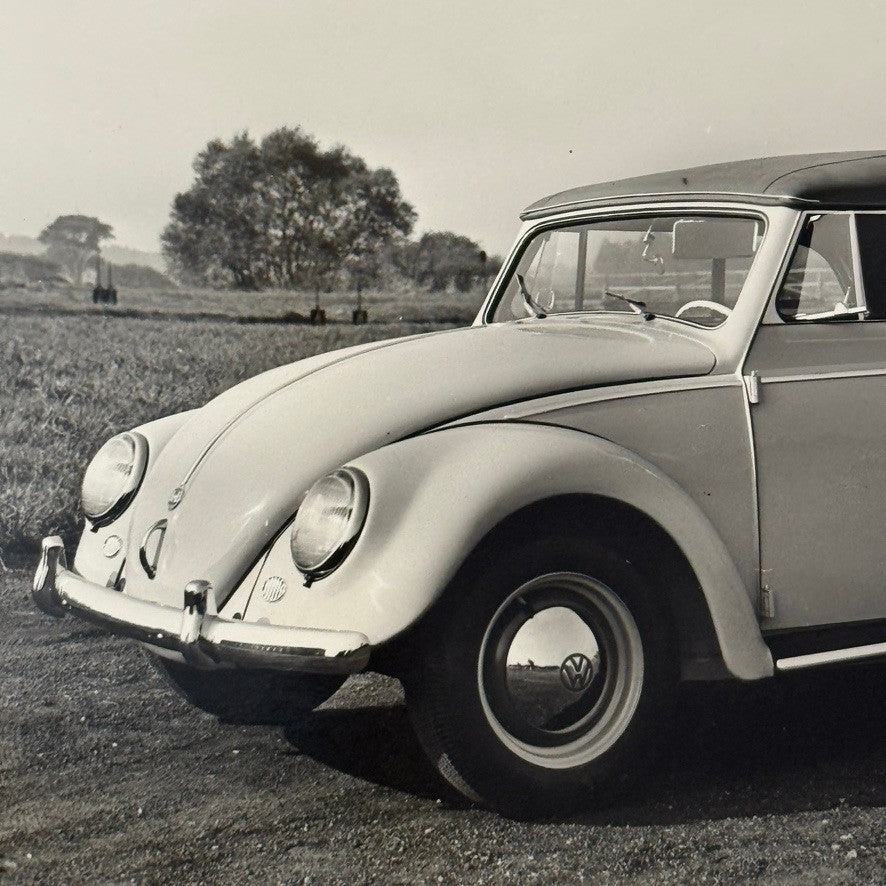 Vintage Volkswagen Beetle Convertible Car Photo Photograph Print VW