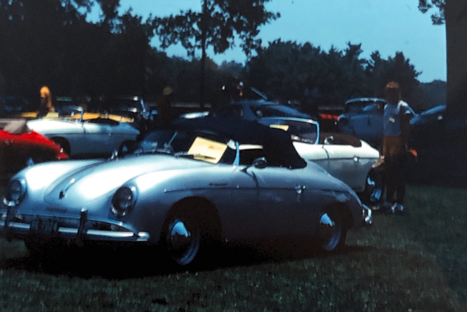 Porsche 356 Cabriolet Convertible Car Show 35mm Photo Slide Vintage 1981