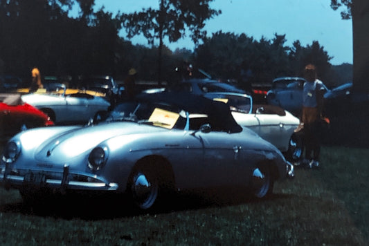 Porsche 356 Cabriolet Convertible Car Show 35mm Photo Slide Vintage 1981