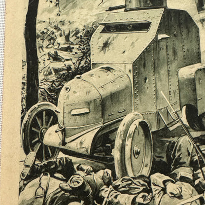 Vintage Italian Military Vehicle Early Tank Postcard Post Card