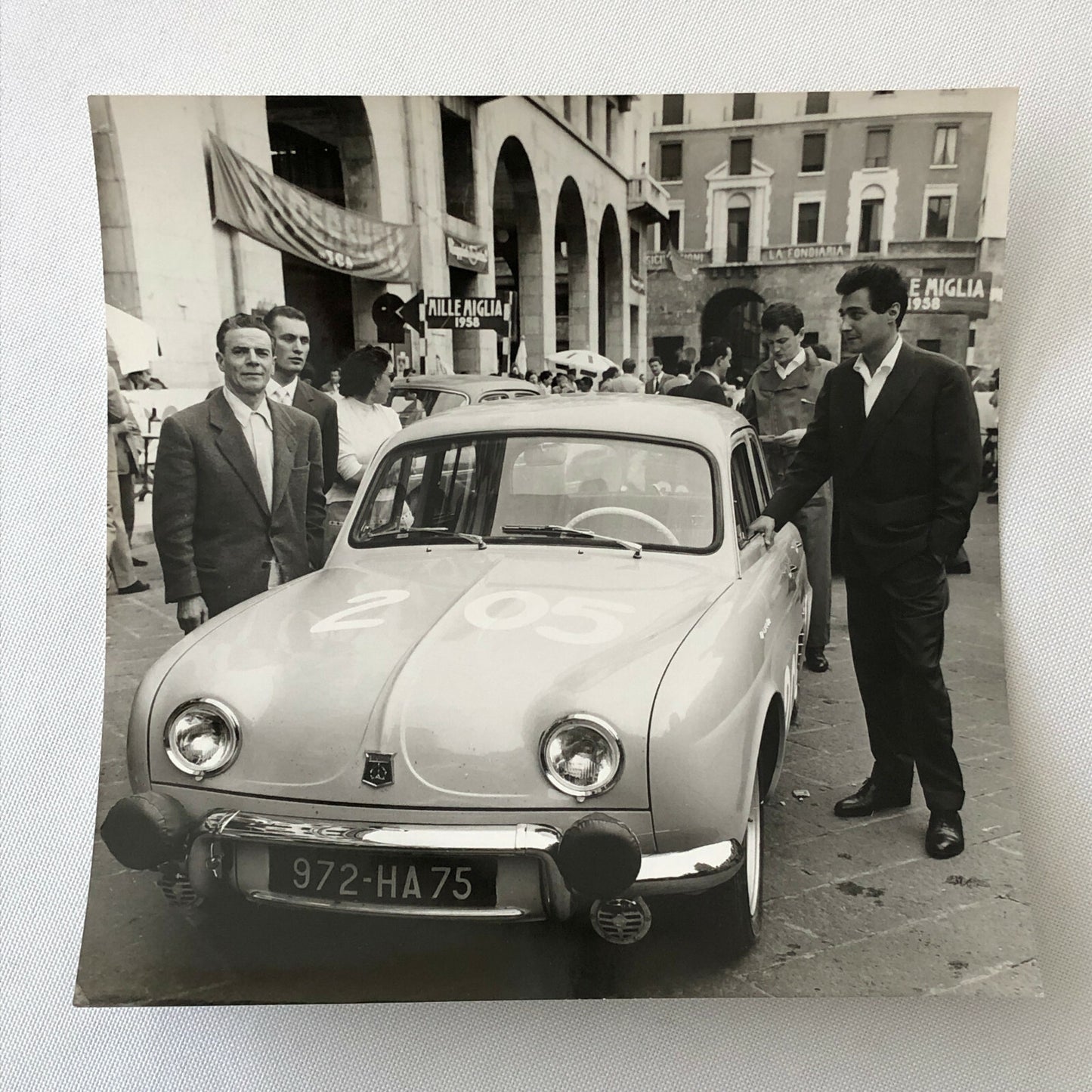 Vintage Renault Rally Rallye Racing Photo Photograph Print - 1958 Mille Miglia