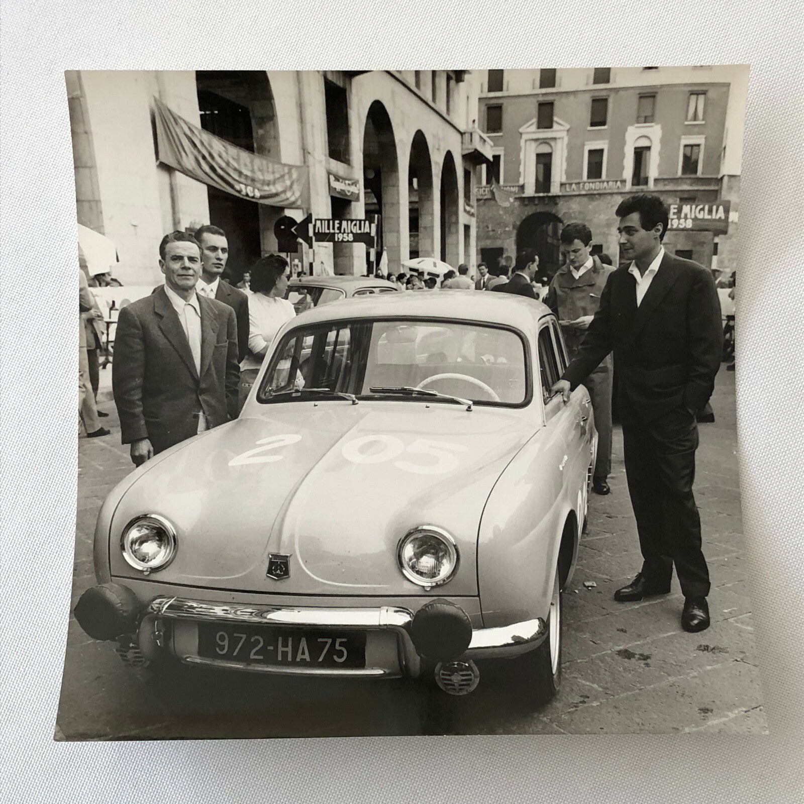Vintage Renault Rally Rallye Racing Photo Photograph Print - 1958 Mille Miglia