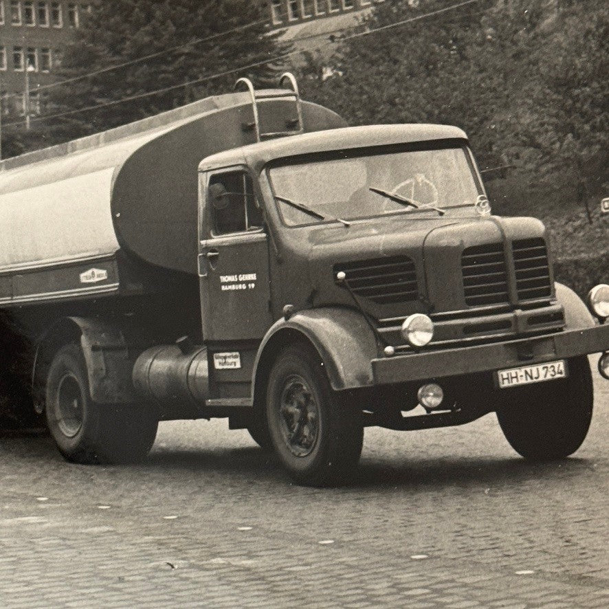 Vintage Esso Tanker Truck Photo Photograph Print Snapshot Germany